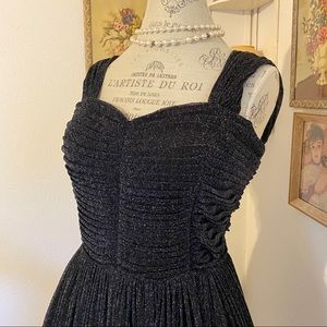 SOLD✨Unique Vintage Black Sparkle Cocktail Dress